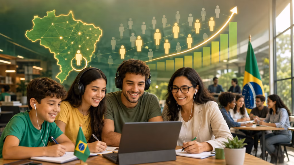 Como Aumentar a População Fluente em Inglês no Brasil de 1% para 5%